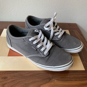Vans Gray Canvas Low-Top Sneakers